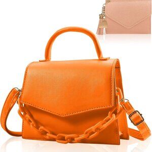 Small Crossbody Bags for Women Girls Trendy Top Handle Satchel Purses with Detac